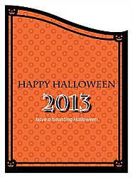 Jack O Lantern Halloween  Curved Wine Labels 2.75x3.75