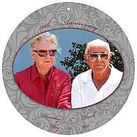 Old World Anniversary Circle Hang Tag