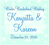 Winter Wonderland Big Square Wedding Label