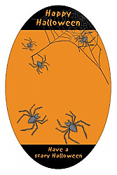 Spider Halloween Vertical Oval Labels