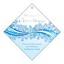 Diamond Snowflake Ribbon Christmas Hang Tag