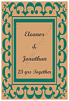 Monarch Vertical Rectangle Anniversary Labels