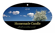 Fresh Meadow Candle Hang Tag Small Oval