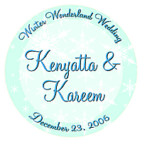 Winter Wonderland Circle Wedding Labels