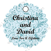 Serenity Scallopedcircle Favor Tag