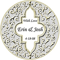 Romanticism Circle Wedding Coasters