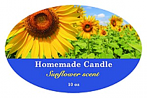 Photo with Text Candle Label Oval