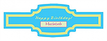 Dog Birthday Buckle Cigar Band Labels