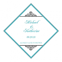 Personalize Glamorous Diamond Wedding Labels