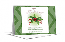 Snowy Christmas Mistletoe Cards  7.875" x 5.50" w-envelope