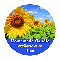 Photo with Text Small Circle Candle Labels