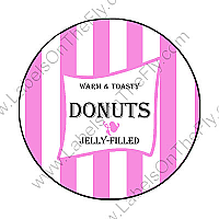 Custom Carnival Big Circle Popcorn & Cake Label