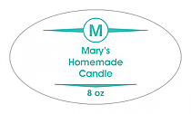 Basic Candle Label Small Oval