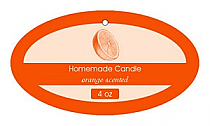 Orange Candle Hang Tag Small Oval