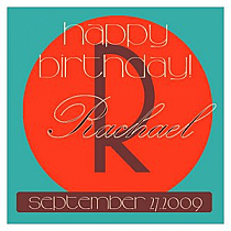 Square Token Birthday Label