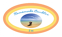 Tropical Breeze Candle Label Small Oval