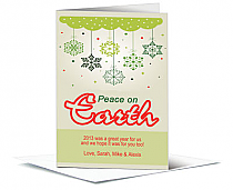 Christmas Peaceful Snowflake Ornaments Card 5.50" x 7.875" w-Envelope