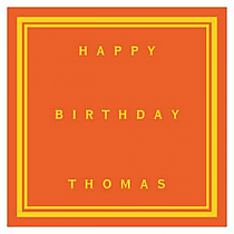 Square Simple Border Birthday Label 2x2