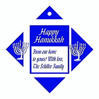 Hanukkah Casual Diamond Bar Mitzvah Favor Tag