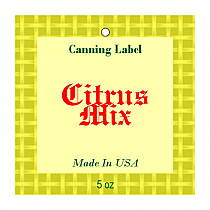 Citrus Mix Small Square Canning Hang Tag 1.5x1.5