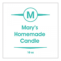 Basic Big Square Candle Labels