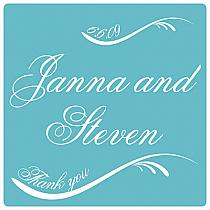 Wave Square Wedding Coaster