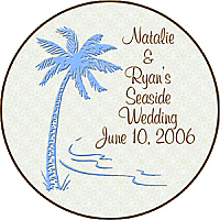 Tropicgetaway Circle Wedding Coaster