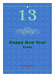 New Year Family Small Rectangle Hang Tag 1.875x2.75