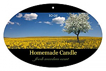 Fresh Meadow Candle Hang Tag Oval