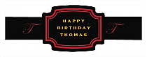 Simple Initial Birthday Buckle Cigar Band Labels