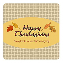 Leaves Thanksgiving Square Coaster 3.5x3.5