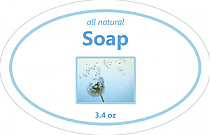 Pure Small Oval Bath Body Label