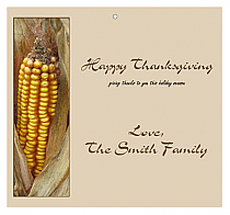 Happy Thanksgiving Square Tang Tag 3.5x3.25