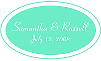 Classical Small Oval Wedding Labels