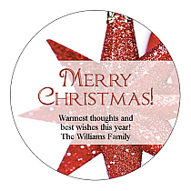 Circle Christmas Star Christmas Hang Tag