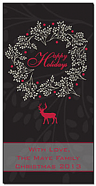 Christmas Holiday Wreath Full of Branches Cards 4" x 8" w-envelope