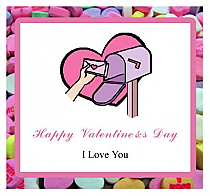 Simple Border Valentine Big Square Labels 3.5x3.25