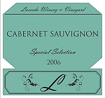 Striped Square Wine Label 3.5x3.25