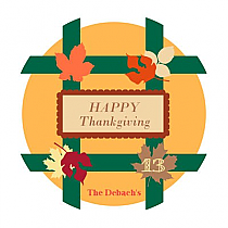 Fall Foliage Circle Labels 2x2