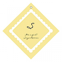 Ruffles Baby Diamond Favor Tag