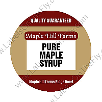 Maple Syrup Circle Labels