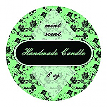 Floral Circle Candle Labels