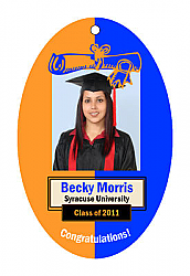 Graduate Vertical Oval Favor Tag