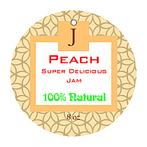 Peach Small Circle Canning Hang Tag 1.5x1.5