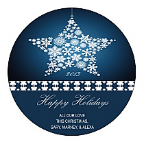 Circle Large Star Christmas Labels