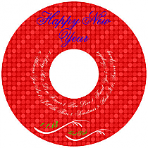 Happy New Year CD Labels 4.625x4.625