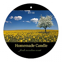 Fresh Meadow Circle Candle Hang Tag