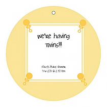 Childs Play Baby Circle Favor Tag