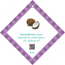 Refresh Text Diamond Bath Body Favor Tags