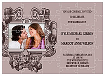 Baroque Small Invite Wedding Puzzle